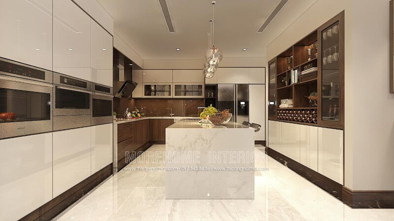 Lựa chọn tủ bếp gỗ công nghiệp kiểu dáng hiện đại được coi là xu hướng Tủ bếp hiện đại, tủ bếp chữ u, tủ bếp chữ i, tủ bếp chữ l