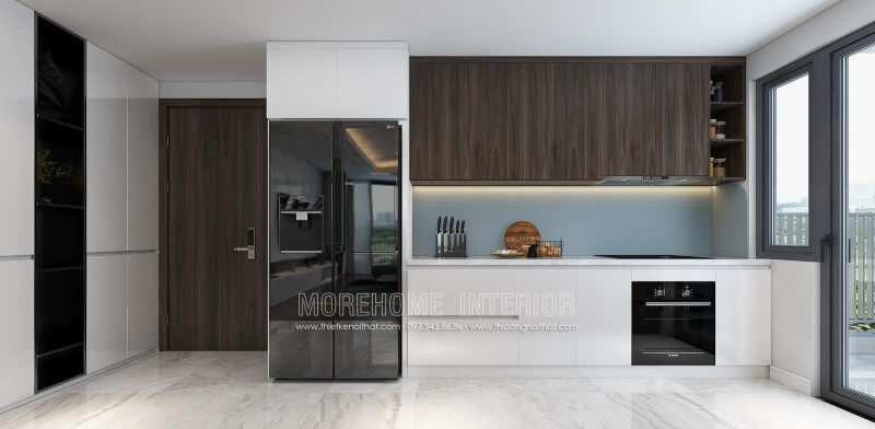 Nội thất phòng bếp sang trọng và tiện nghi với mẫu tủ bếp gỗ công nghiệp Tủ bếp hiện đại,tủ bếp đẹp hiện đại, tủ bếp An Cường