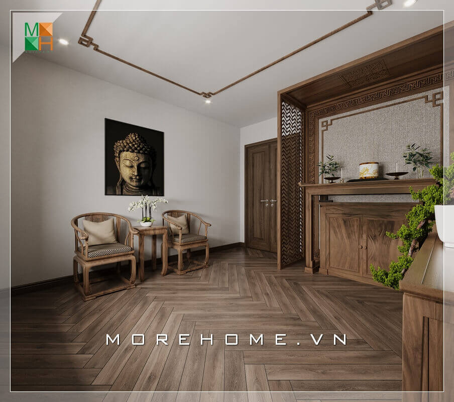 Thiết kế không gian thờ cúng trong nhà đẹp và hợp phong thủy sẽ là sự bày tỏ lòng thành kính của con cháu, với mong muốn được sự chở che, phù hộ của gia tiên