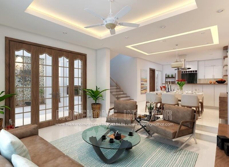 Bàn trà MH-HD008 trang trí phòng khách chung cư đẹp