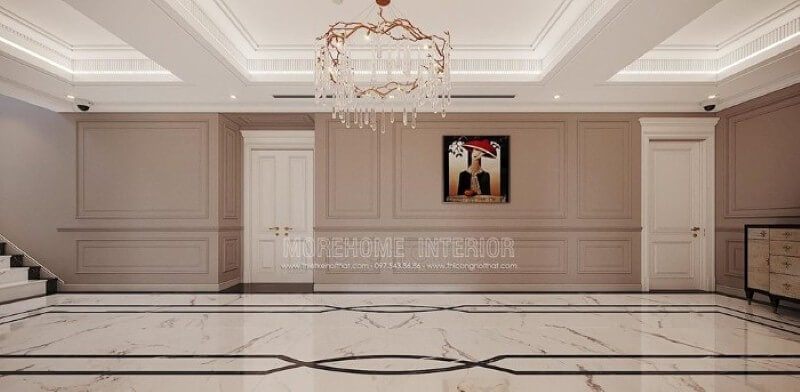 Trần thạch cao đẹp cho không gian hành lang sang trọng.