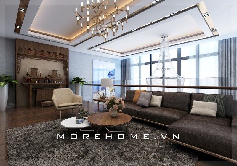 Mẫu thiết kế phòng khách biệt thự đẹp, sang trọng và tinh tế góp phần giúp gia chủ khẳng định được vị thế.